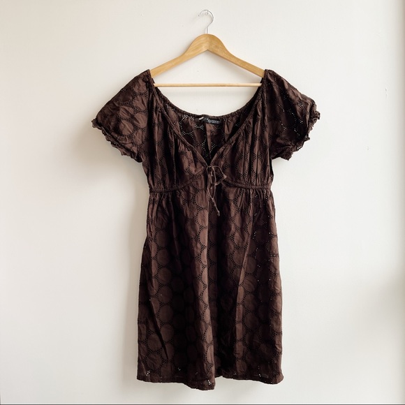 Vintage Dresses & Skirts - vintage retro brown summer dress